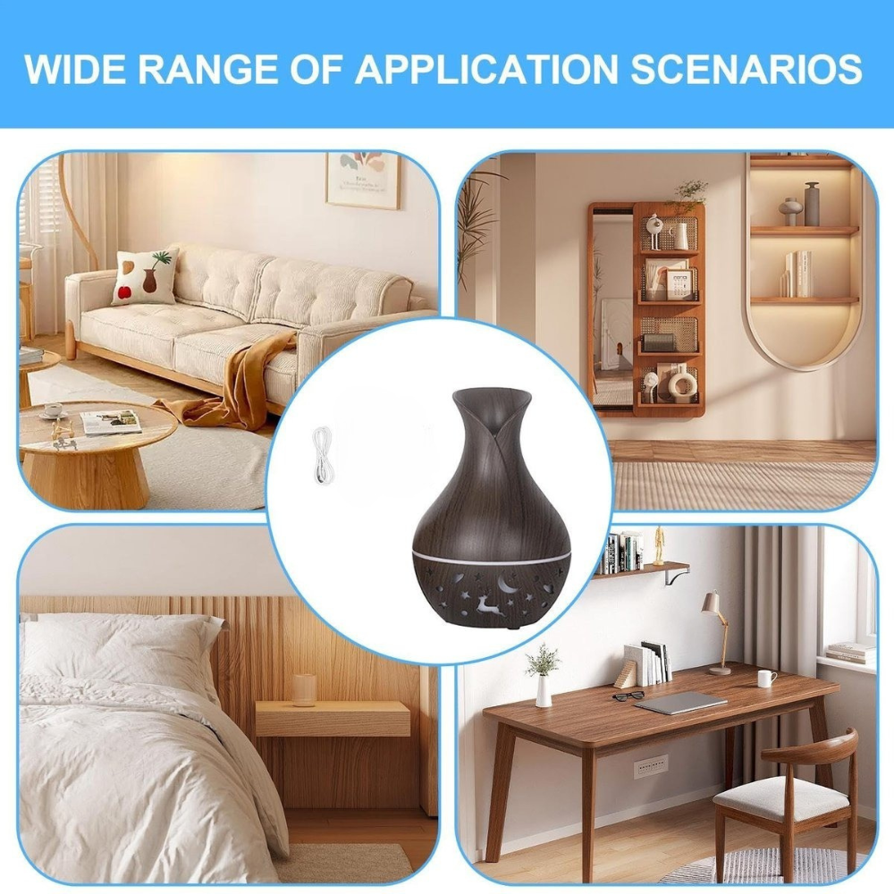 Aromatherapy Diffuser Humidifier With 200ml LED Mist Maker
