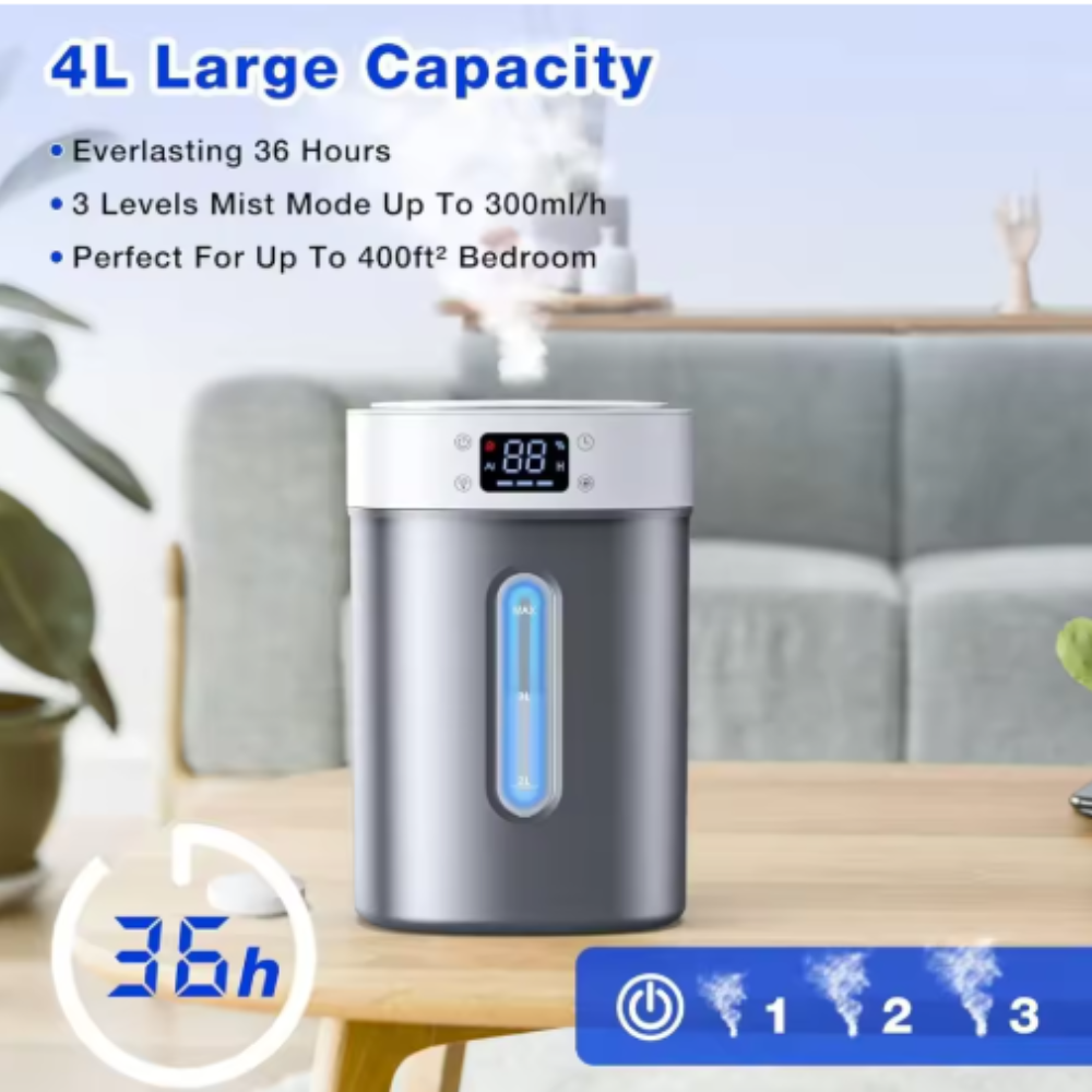 4L Capacity Air Humidifier With Digital Display Adjustable