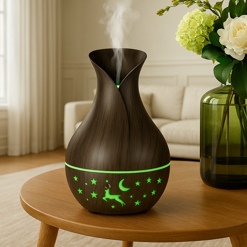 Aromatherapy Diffuser Humidifier With 200ml LED Mist Maker