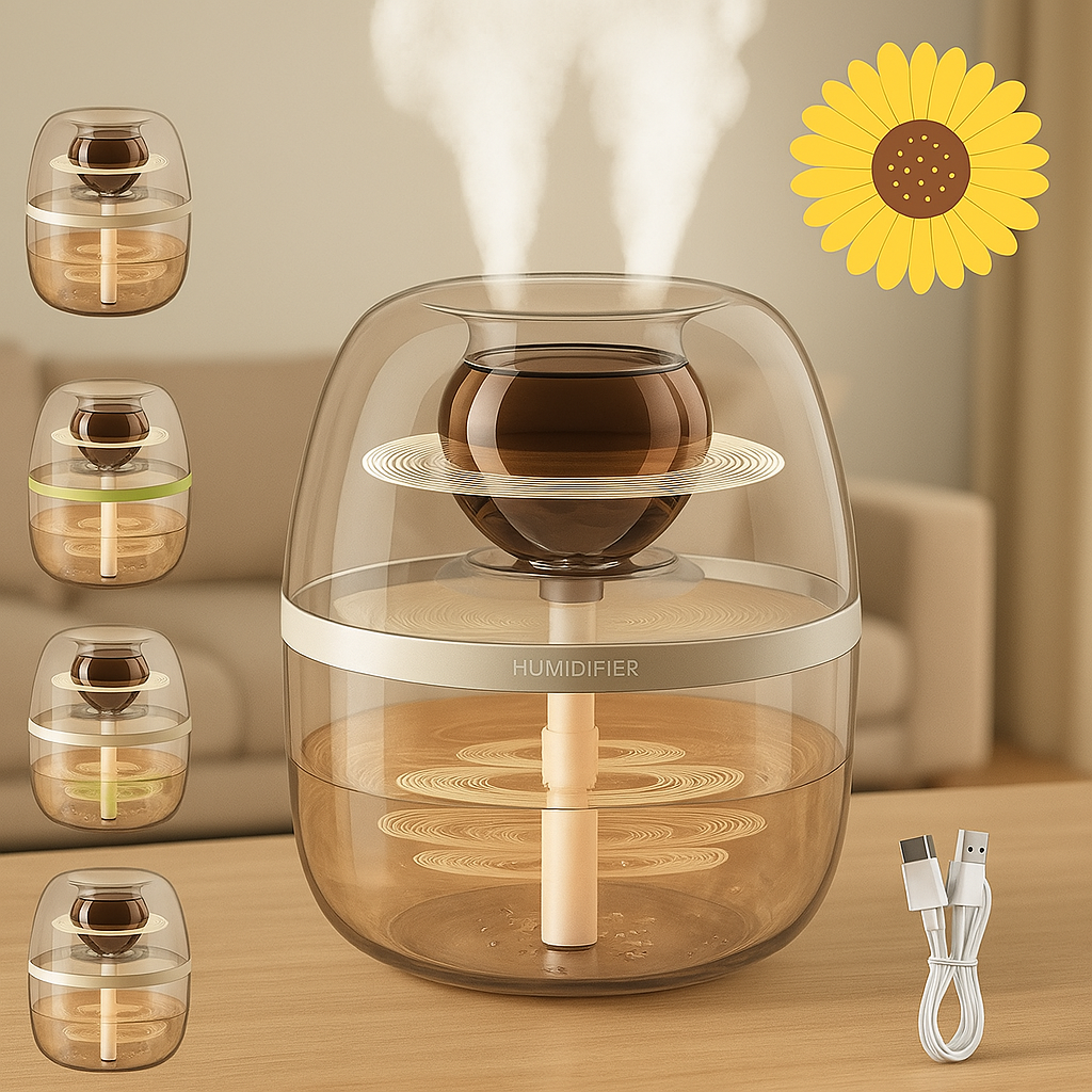 3L Humidifier Dual Nozzle USB Cool Mist Household Air Humidifier