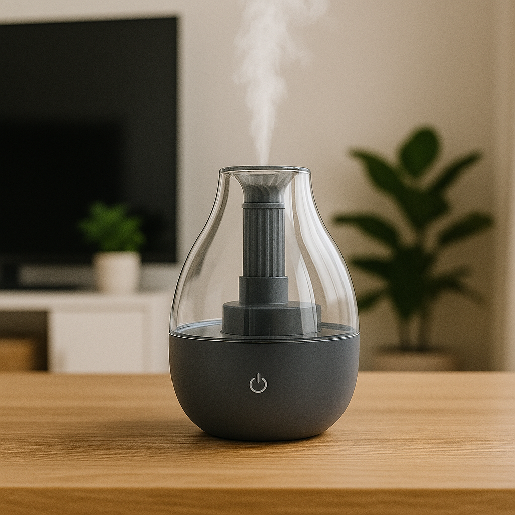 Blue Ultrasonic Cool Mist Humidifier with Essential Oil Tray by Humiii