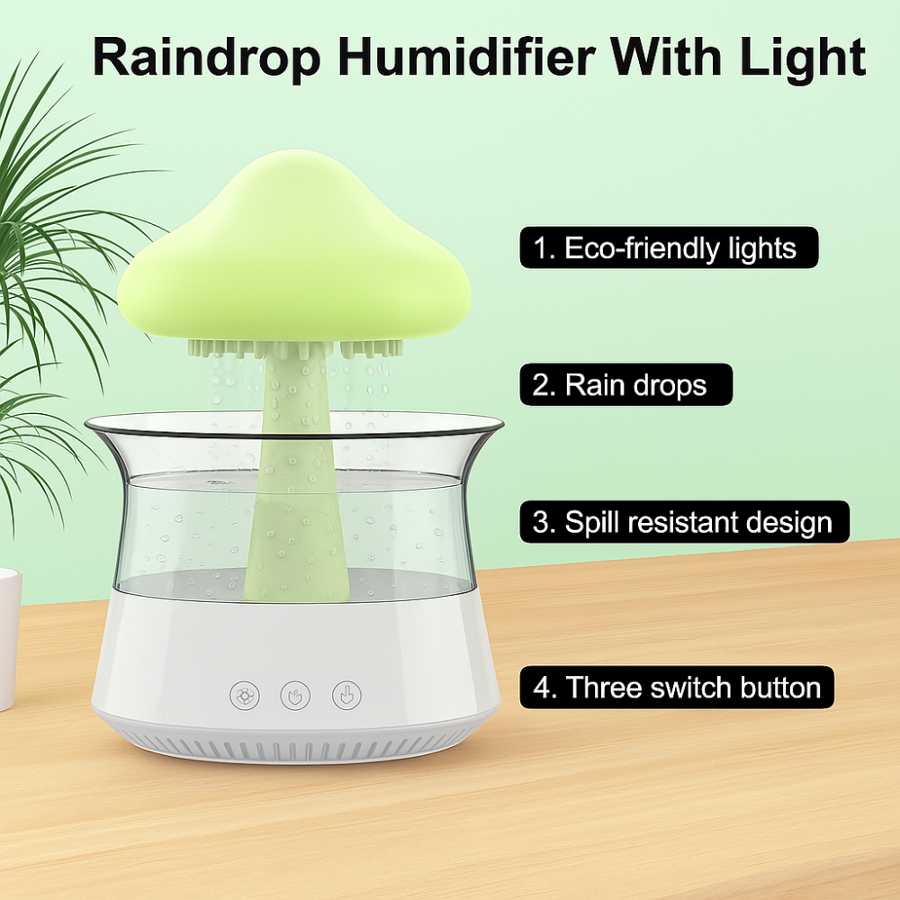 Rain Cloud Humidifier With Water Drip And Rain Sounds