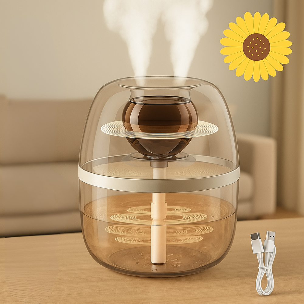 3L Humidifier Dual Nozzle USB Cool Mist Household Air Humidifier