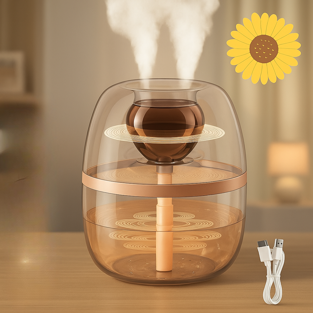 3L Humidifier Dual Nozzle USB Cool Mist Household Air Humidifier