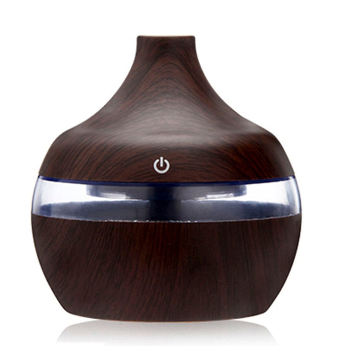 Ultrasonic Electric Wood Grain Cool Mist Humidifier with LED Lights
