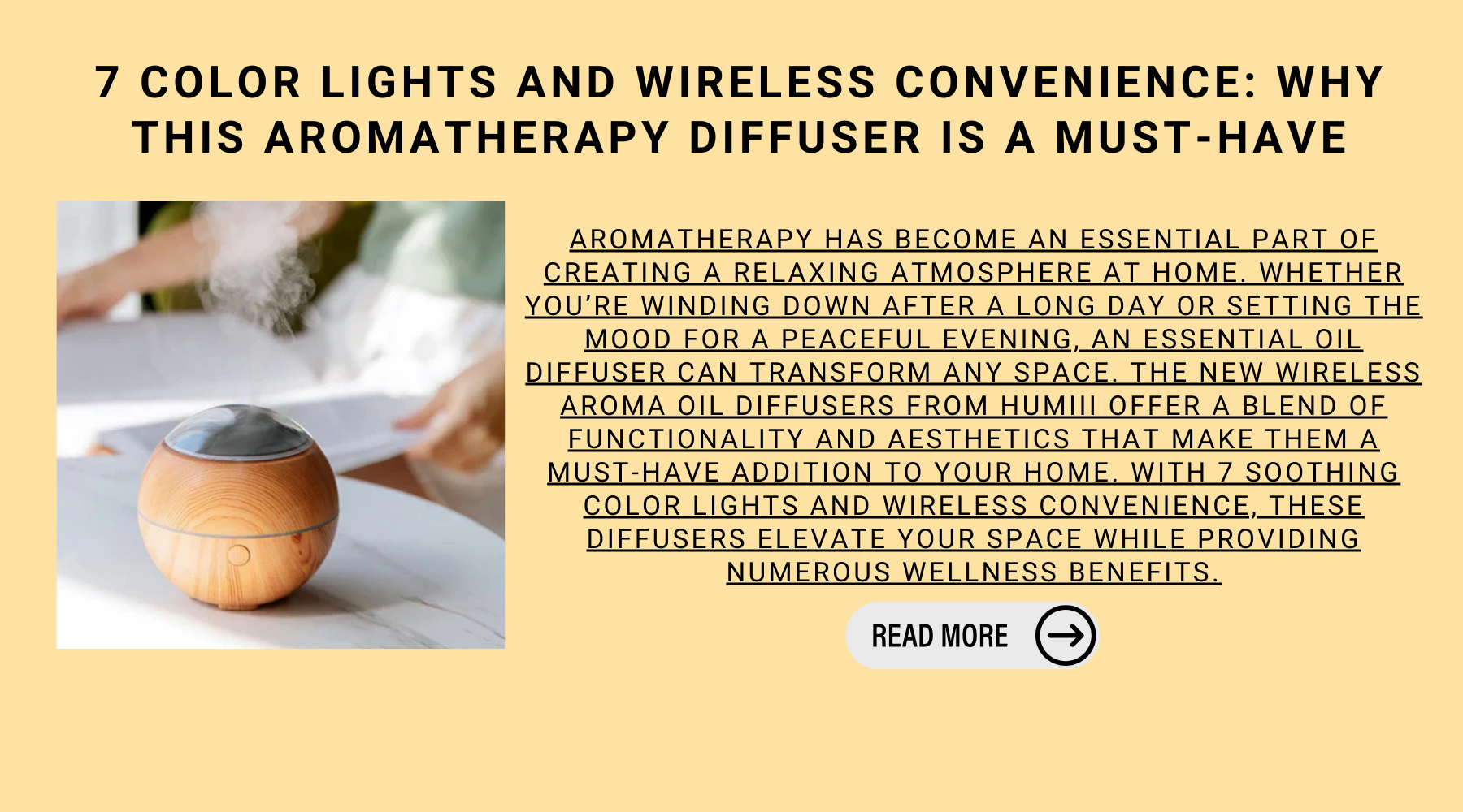 7 Color Lights And Wireless Convenience: Why This Aromatherapy Diffuser Is A Must-Have