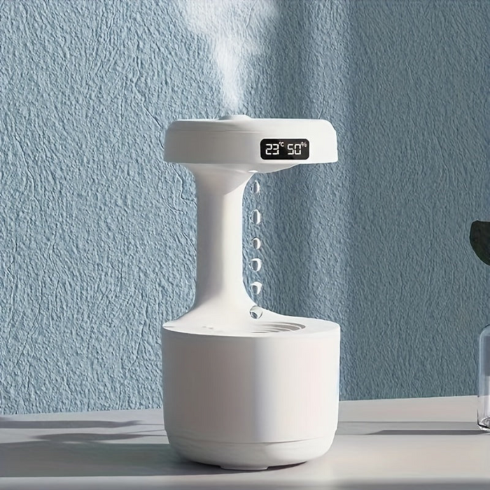 Zero Gravity Humidifier With LED Clock Display