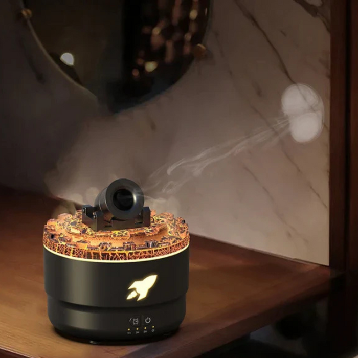 Rocket Inspired Aroma Diffuser With LED Flame Effect