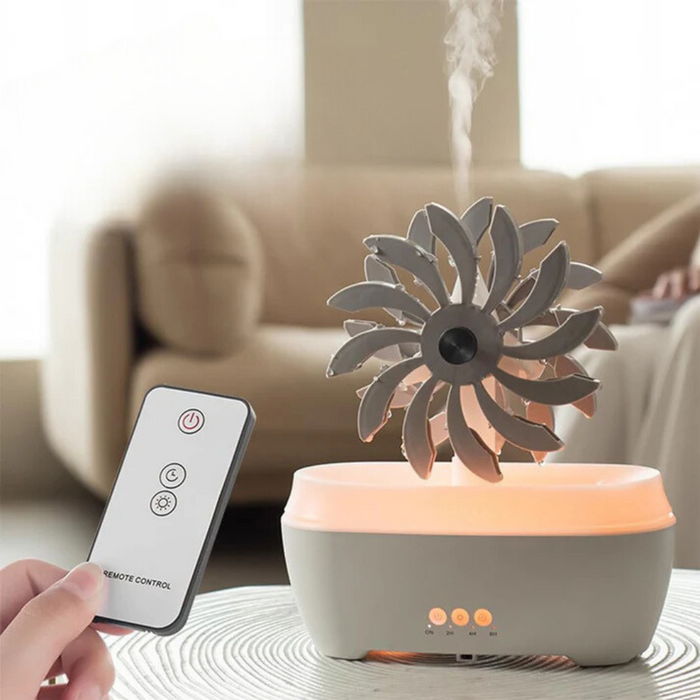 Windmill Diffuser And Humidifier With LED Atmosphere Lamp