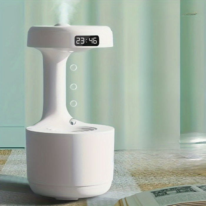 Zero Gravity Humidifier With LED Clock Display