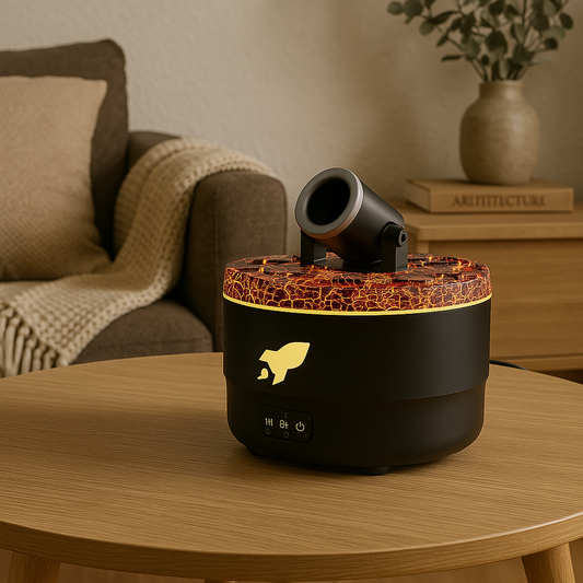 Aroma Humidifier Diffuser With Volcano Design LED Mist Machine