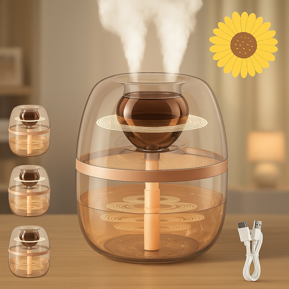 3L Humidifier Dual Nozzle USB Cool Mist Household Air Humidifier