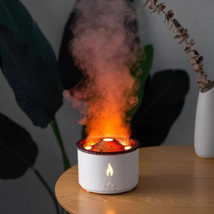 Volcano Flame Mist Humidifier With LED Lighting