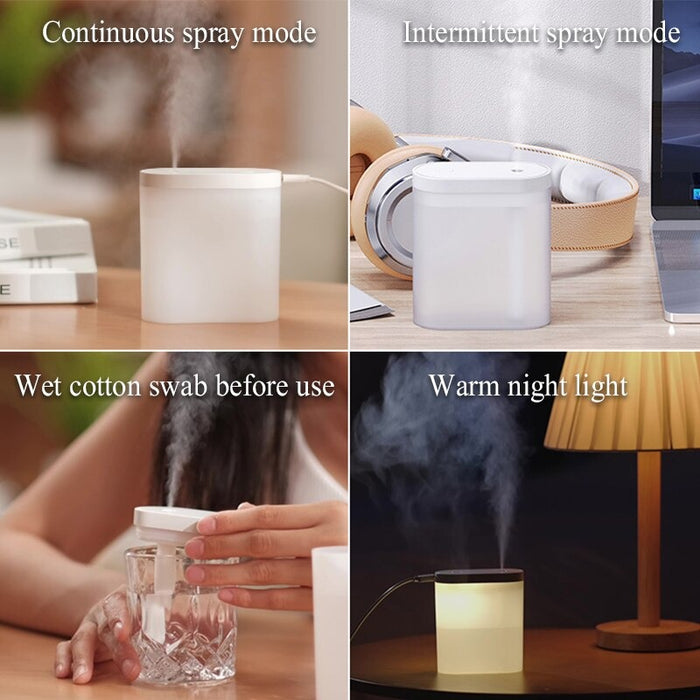 Portable USB Air Humidifier With Night Light