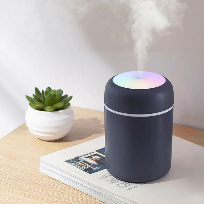 300ml Portable Electric Air Humidifier Aroma Oil Diffuser + Cool Mist Sprayer and Lights