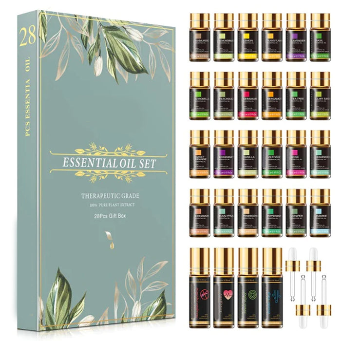 Pack of 28 Pure Natural Essential Oils Gift Set