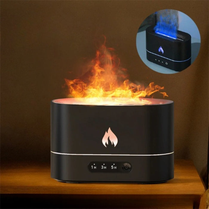 250ml Flame Humidifier With LED Electric Night Lamp