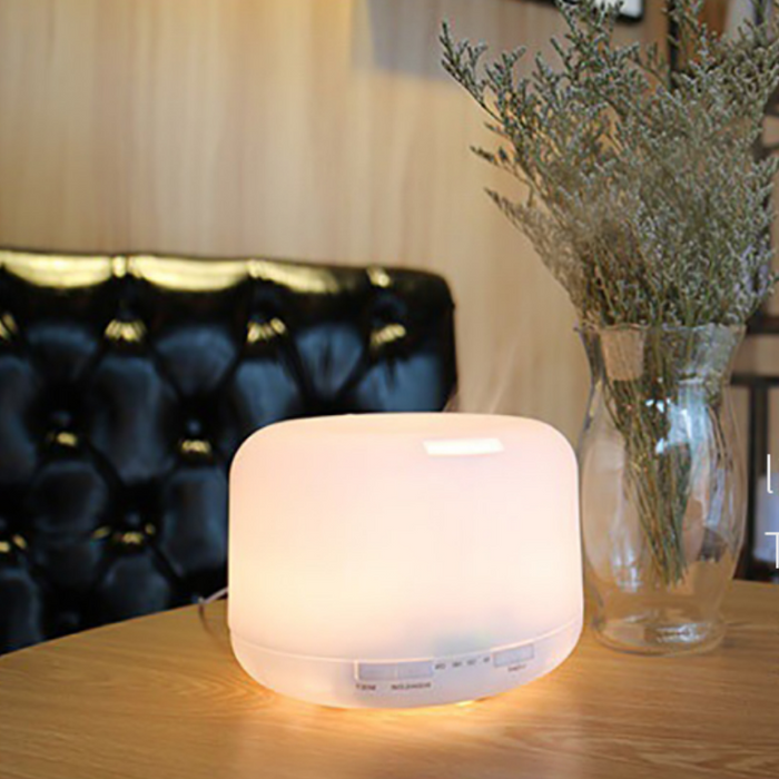 500ML Electric Aroma Diffuser + Ultrasonic Remote Control with Cool Mist Fogger and LED Lights